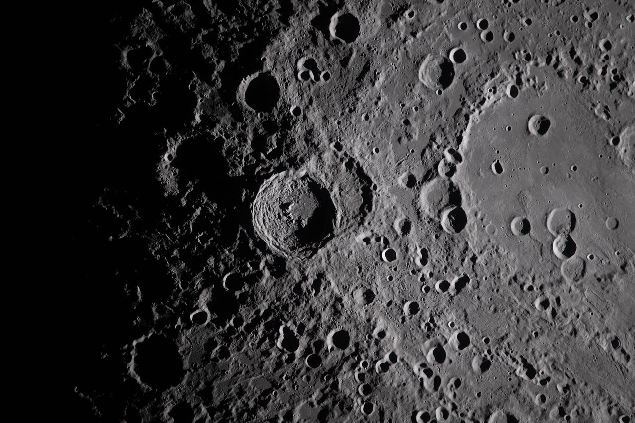 Shadows Across Vavilov Crater by NASA and the Artemis II crew